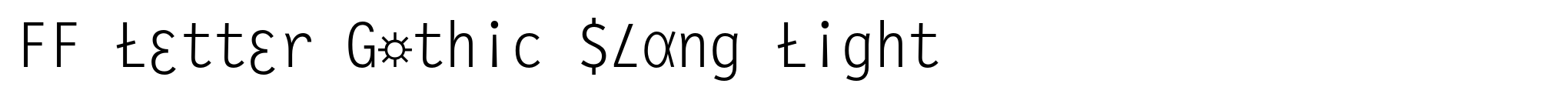 FF Letter Gothic Slang Light image